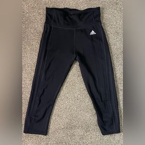 Adidas All Black Calf Length Leggings